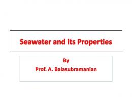 Seawater and its Properties