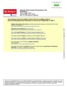 Seawater Sulfur Isotope Fluctuations in the