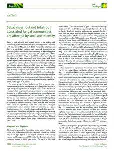 Sebacinales, but not total root associated fungal ... - Wiley Online Library