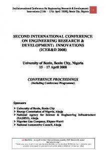 second international conference on engineering ...