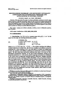 second-order necessary and sufficient optimality conditions for ... - cimpa