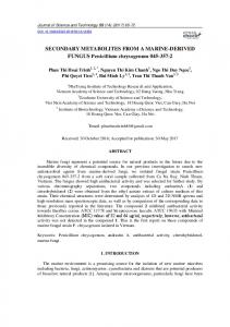 SECONDARY METABOLITES FROM A MARINE