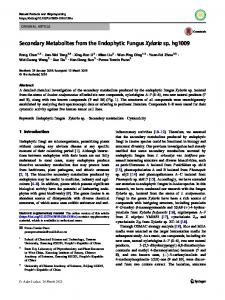 Secondary Metabolites from the Endophytic Fungus ... - Springer Link