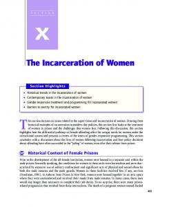 Section 10: The Incarceration of Women