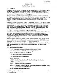 Section 12 Traffic Signal Design