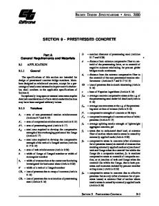 SECTION 9 - PRESTRESSED CONCRETE