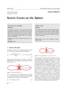 Sectrix Curves on the Sphere