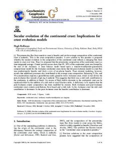 Secular evolution of the continental crust - Wiley Online Library