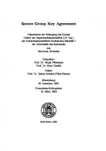 Secure Group Key Agreement