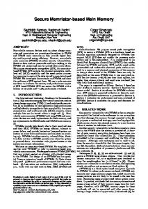 Secure Memristor-based Main Memory - IEEE Xplore Digital Library