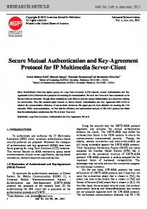 Secure Mutual Authentication and Key-Agreement ...