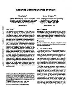 Securing Content Sharing over ICN