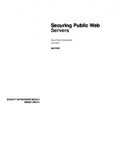 Securing Public Web Servers