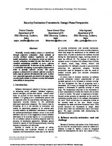 Security Estimation Framework