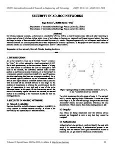 security in ad-hoc networks - IJRET