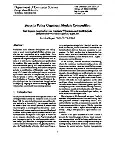 Security Policy Cognizant Module Composition