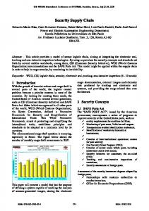 Security Supply Chain - wseas