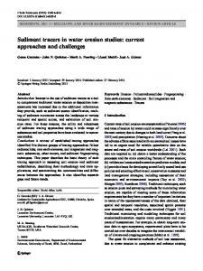 Sediment tracers in water erosion studies - Southwest Watershed ...