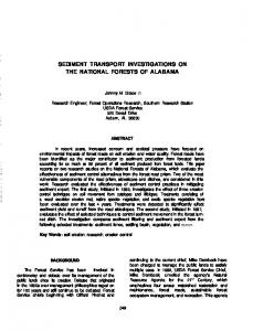 sediment transport investigations on the national forests of ... - CiteSeerX