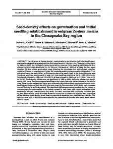 Seed-density effects on germination and initial seedling establishment ...