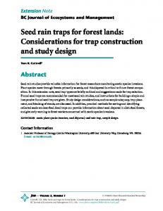 Seed rain traps for forest lands