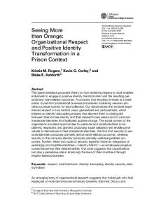 Seeing More than Orange: Organizational Respect ... - SAGE Journals