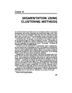 segmentation using clustering methods