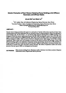 Seismic Evaluation of Steel Moment Resisting Frame Buildings with ...