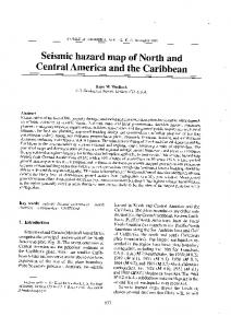 Seismic hazard map of North and Central America and the Caribbean