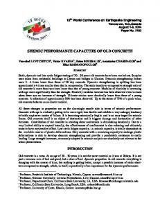 Seismic Performance Capacities of Old Concrete