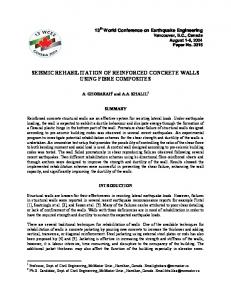 Seismic Rehabilitation of Reinforced Concrete Walls Using Fibre ...