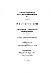 Seismic Response and Reliability of Electrical ...