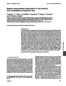 Seismic versus aseismic deformation in Iran inferred from earthquakes ...