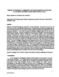 SEISMIC VULNERABILITY ASSESSMENT OF ...