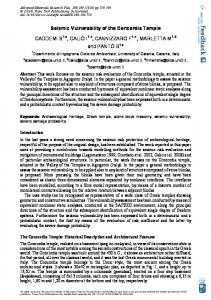 Seismic Vulnerability of the Concordia Temple ...