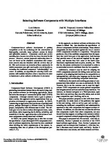 Selecting software components with multiple ... - Semantic Scholar