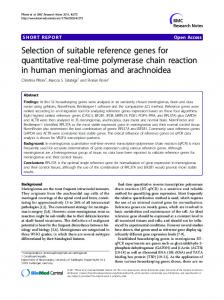 Selection of suitable reference genes for quantitative real-time ...