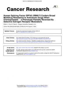 Selective Estrogen Receptor Modulators a Phenotype Partially ...