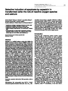 Selective induction of apoptosis by capsaicin in transformed ... - Nature