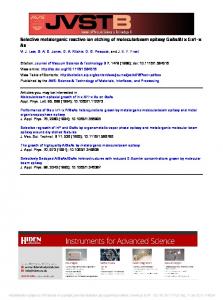 Selective metalorganic reactive ion etching of ...