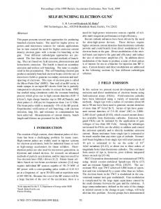 Self-Bunching Electron Guns - CERN