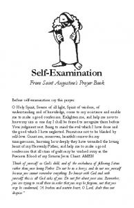 self examination from St Augustines Prayer Book