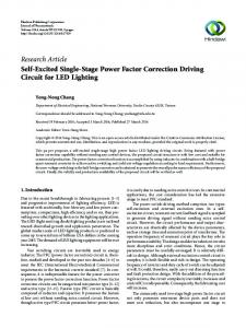 Self-Excited Single-Stage Power Factor Correction Driving Circuit for ...