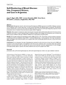 Self-Monitoring of Blood Glucose