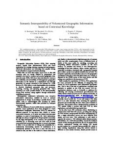 Semantic Interoperability of Volunteered Geographic Information ...