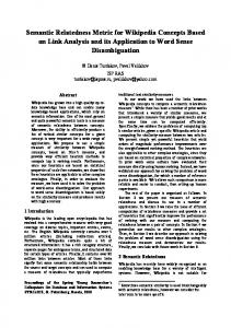 Semantic Relatedness Metric for Wikipedia ... - Semantic Scholar