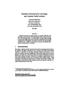 Semantic structures for one-stage and iterated ... - Semantic Scholar