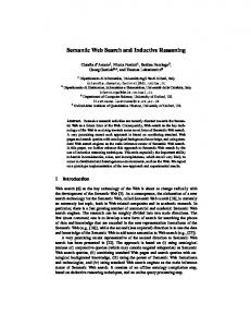 Semantic Web Search and Inductive Reasoning - Semantic Scholar