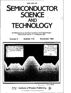 semiconductor science technology