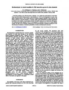 Semiconductor to metal transition in PbS nanowires grown in mica ...